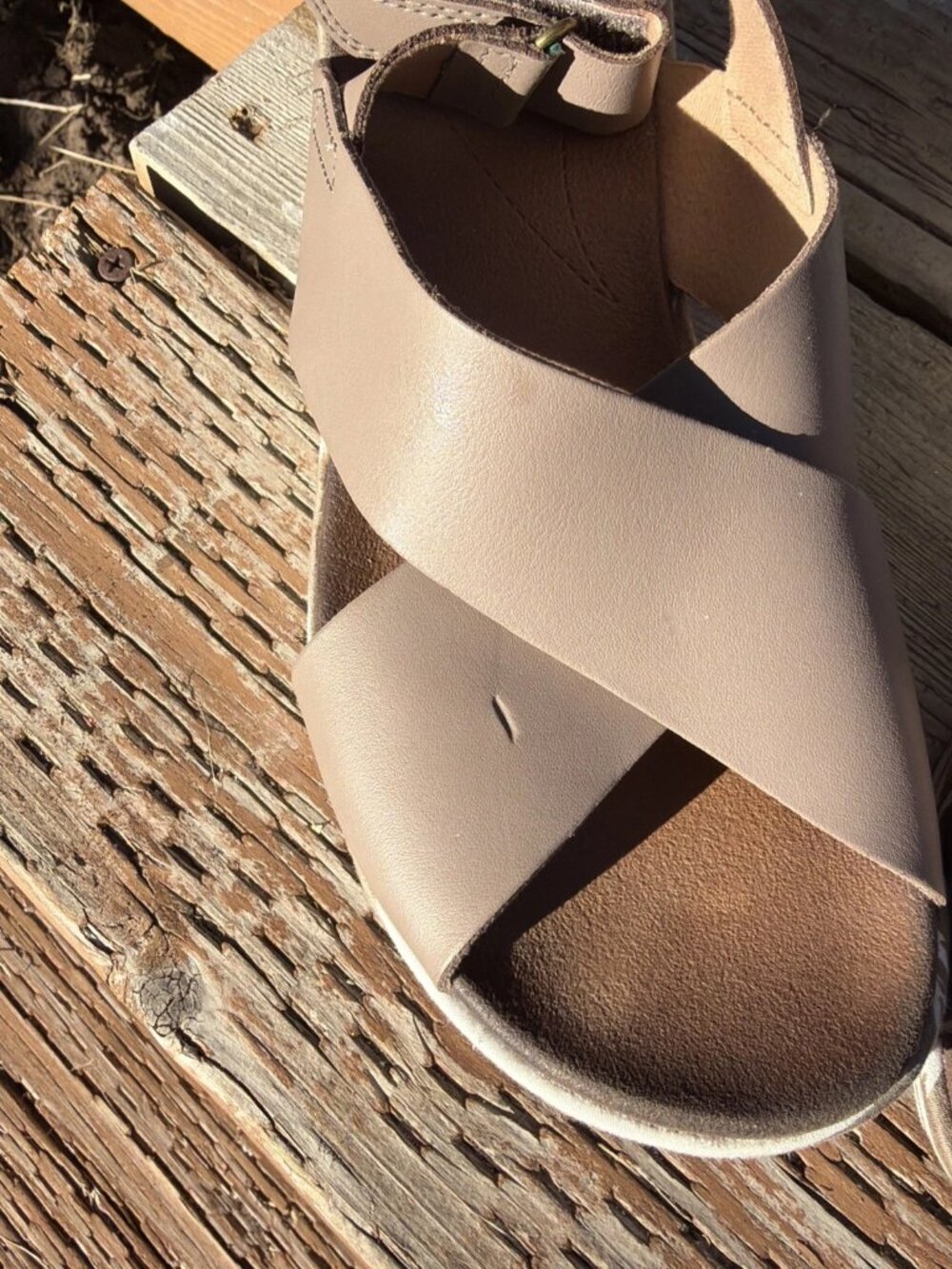 Clarks Stasha Hale Wedge Sandals - Taupe/White - Size 10M - Picture 2 of 9